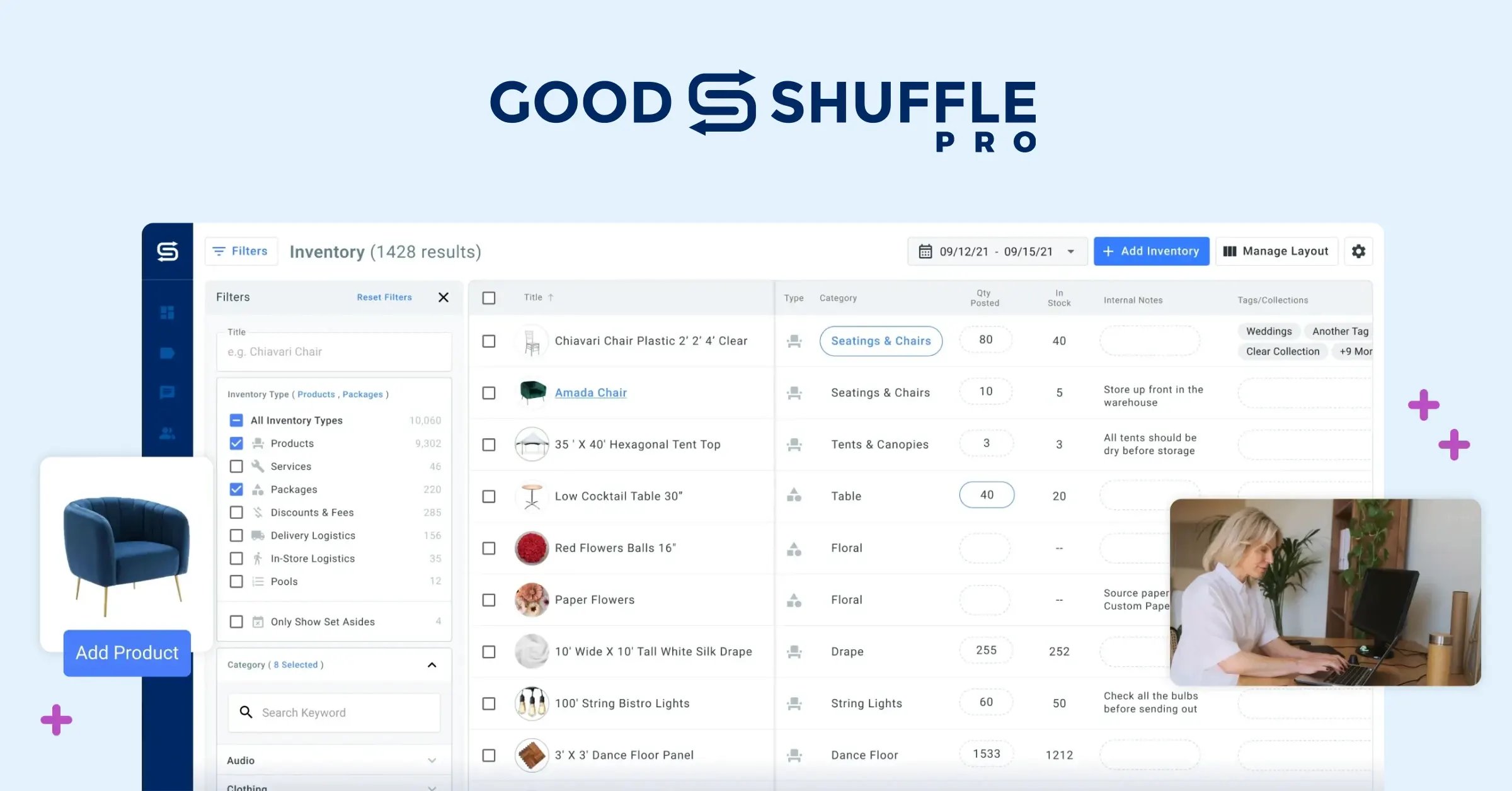 Event Rental Software Pricing | Goodshuffle Pro
