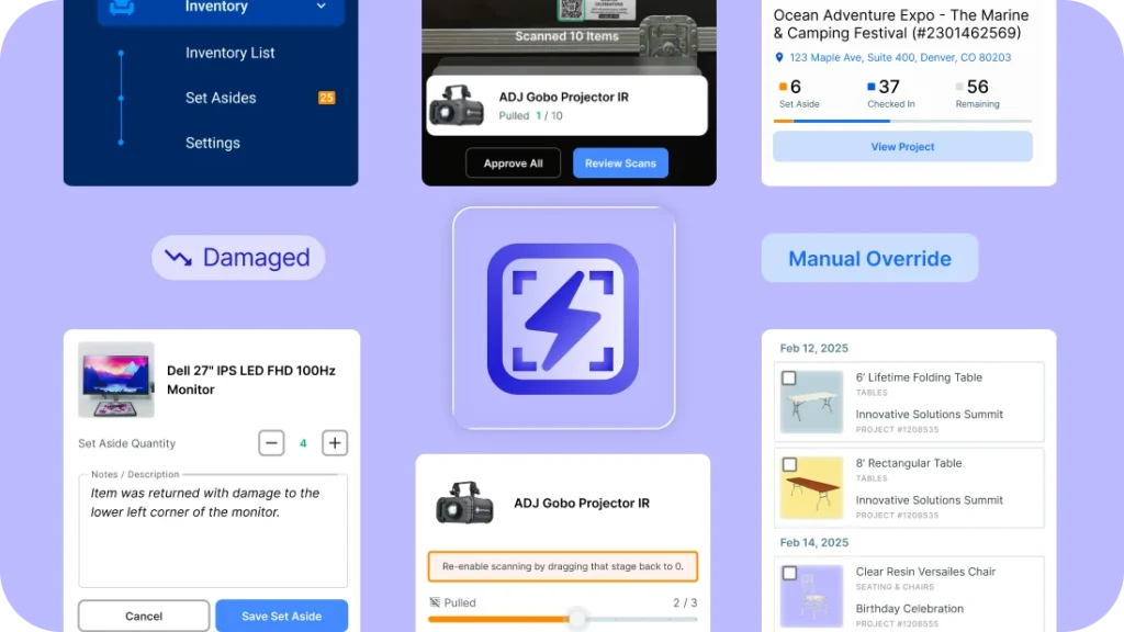 Advanced Inventory in Goodshuffle Pro with barcoding, auto set asides, and manual override for complete warehouse tracking